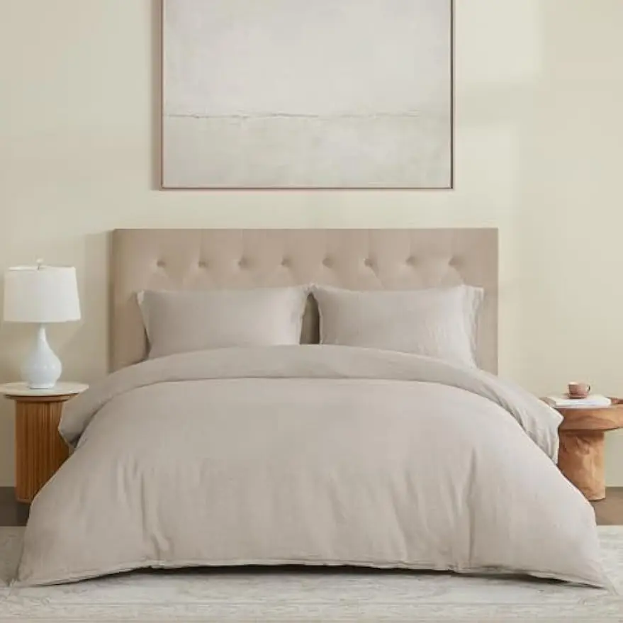 100% French Linen Duvet Cover Set King Size 90x104 with Zipper and Ties, Soft Breathable for Hot Sleepers
100% French Linen Duvet Cover Set King Size 90x104 with Zipper and Ties, Soft Breathable for Hot Sleepers