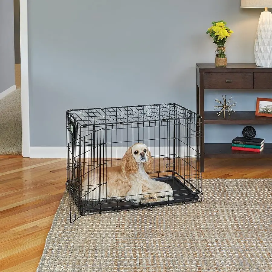 Medium LifeStages Double Door 30-Inch Folding Dog Crate, Enhanced Security, Includes Leak-Proof Pan, Di ider Panel, Handle, Rubb
Medium LifeStages Double Door 30-Inch Folding Dog Crate, Enhanced Security, Includes Leak-Proof Pan, Di ider Panel, Handle, Rubb