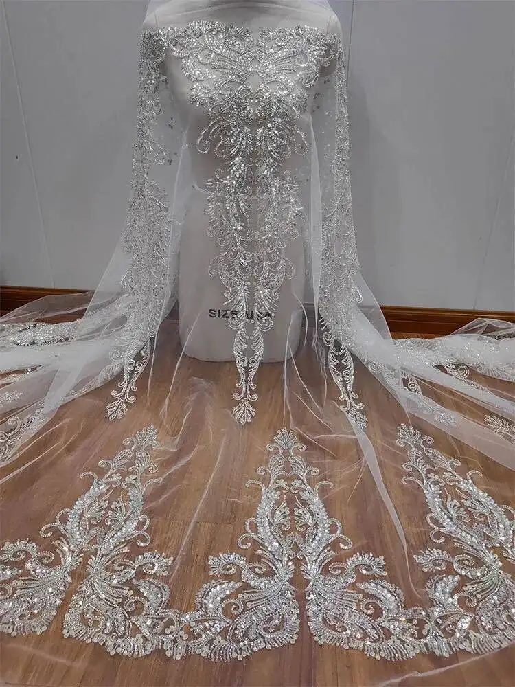 Heavy Industry French Glitter Beads Luxury Lace Mesh Wedding Dress Women's Evening Dress Accessories
Heavy Industry French Glitter Beads Luxury Lace Mesh Wedding Dress Women's Evening Dress Accessories