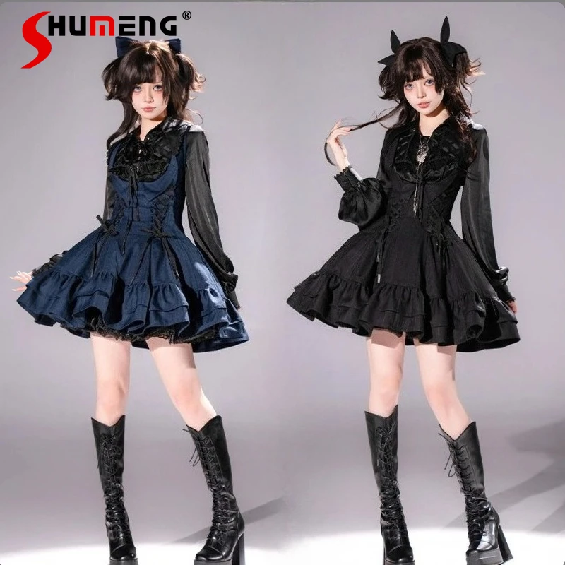 Original Gothic Dress Set for Women Spring and Autumn New Elegant Retro Lolita Long Sleeve Shirt Suspenders Dress 2-piece Set
Original Gothic Dress Set for Women Spring and Autumn New Elegant Retro Lolita Long Sleeve Shirt Suspenders Dress 2-piece Set