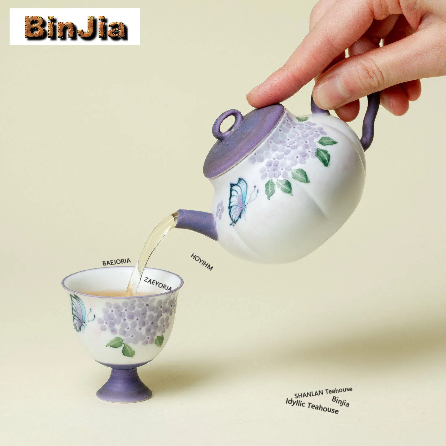 110ml Hand-painted Floral Butterfly Teapot Handmade Tea Infuser Pot Tea Brewing Kettle With Strainer Oolong Tea Cafes Collection
110ml Hand-painted Floral Butterfly Teapot Handmade Tea Infuser Pot Tea Brewing Kettle With Strainer Oolong Tea Cafes Collection
