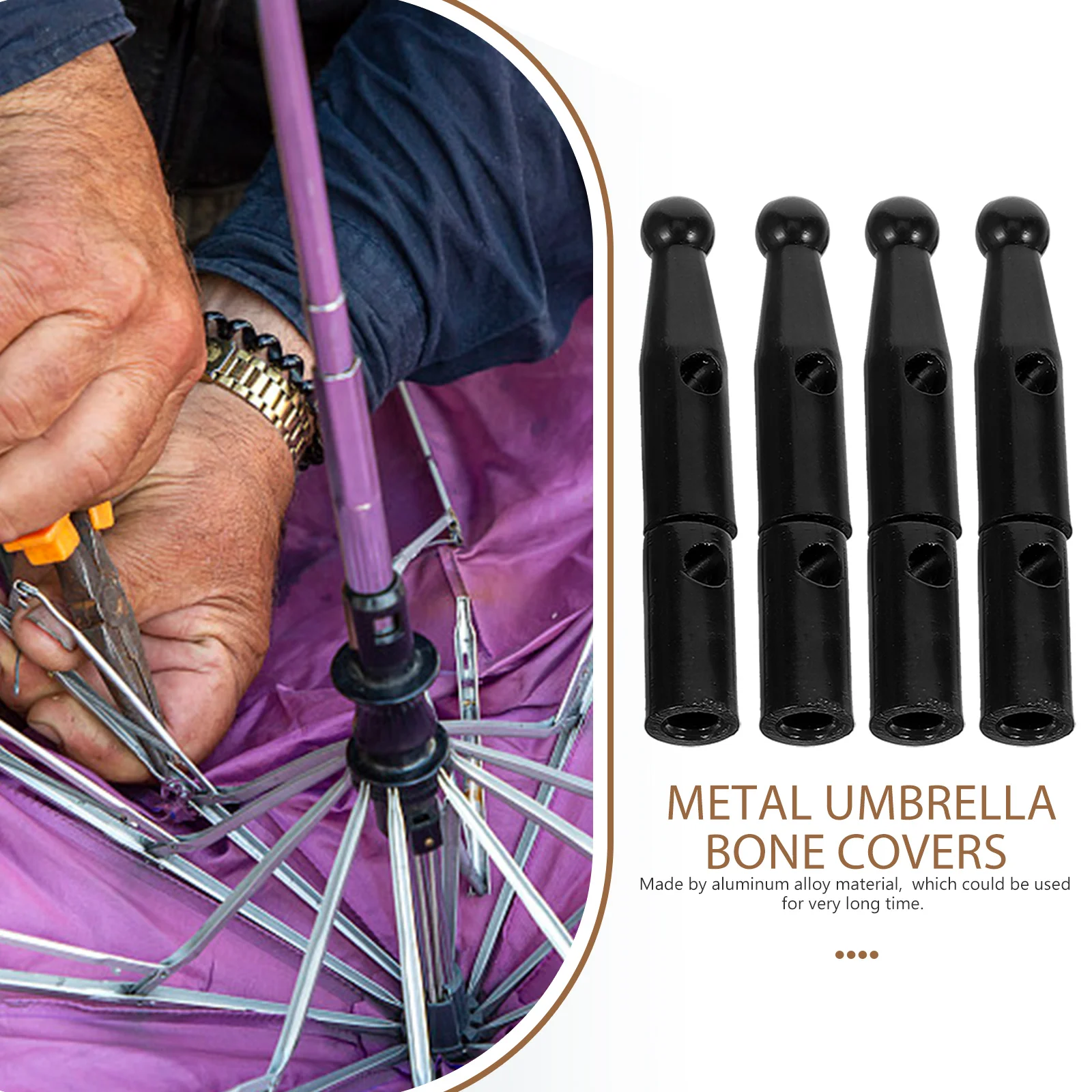 10 Pcs Umbrella Tail Beads Plastic Clear Black Folding Accessories Bone Covers Replacement Parts for Rain Umbrella
10 Pcs Umbrella Tail Beads Plastic Clear Black Folding Accessories Bone Covers Replacement Parts for Rain Umbrella