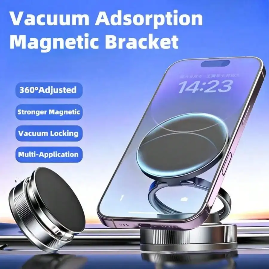Vacuum Magnetic Phone Holder, 360° Rotating Car Navigation Holder, Strong Magnetic Cup Type Car Center Console Phone Holder, Multi-Functional Universal Desktop/Bedside Lazy Holder.
Vacuum Magnetic Phone Holder, 360° Rotating Car Navigation Holder, Strong Magnetic Cup Type Car Center Console Phone Holder, Multi-Functional Universal Desktop/Bedside Lazy Holder.