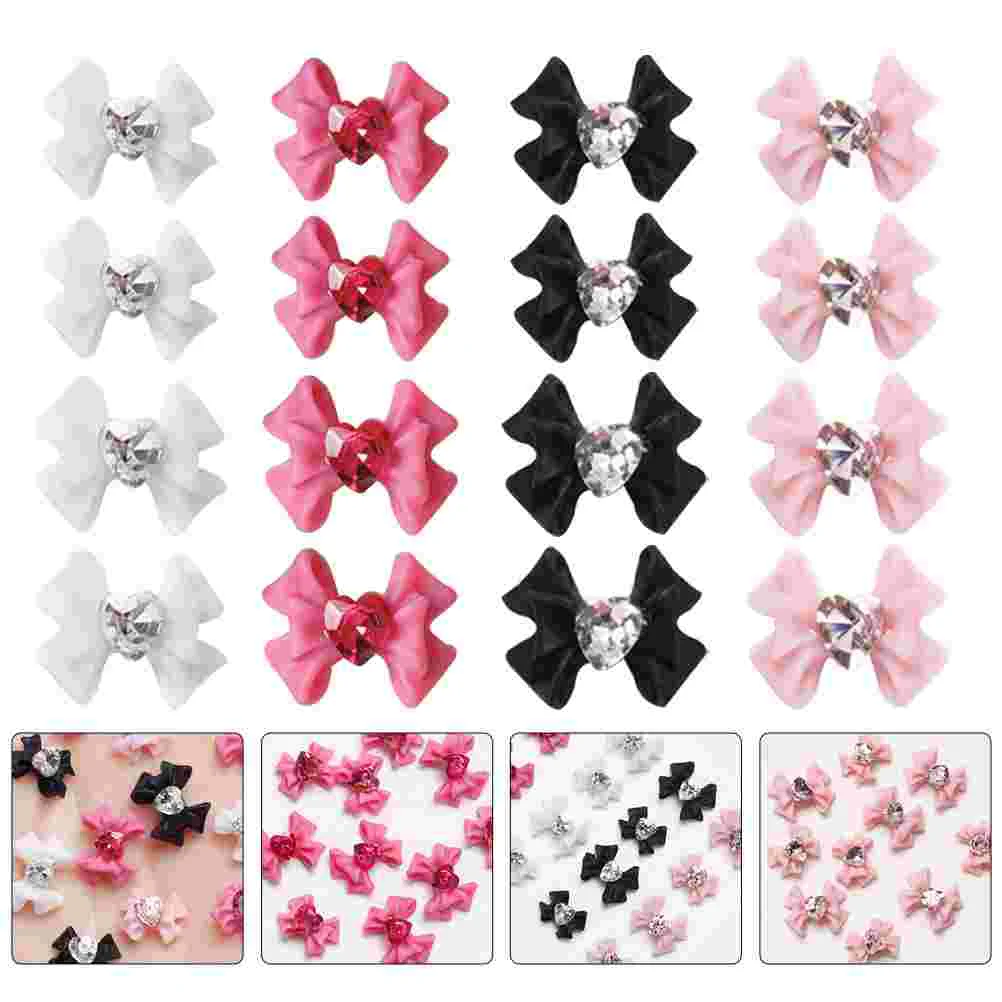 40 Pcs Bow Nail Decoration Rhinestones for Nails Female White Heighten Ornaments Resin DIY Manicure Charms Ribbon Bows
40 Pcs Bow Nail Decoration Rhinestones for Nails Female White Heighten Ornaments Resin DIY Manicure Charms Ribbon Bows