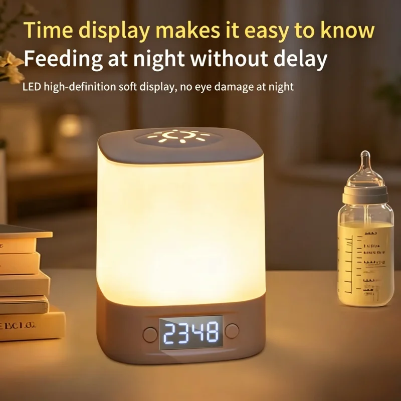 Rechargeable LED Night Light Time Display USB-Powered Adjustable Brightness Bedside Lamp for Baby Nursery Reading Bedroom
Rechargeable LED Night Light Time Display USB-Powered Adjustable Brightness Bedside Lamp for Baby Nursery Reading Bedroom