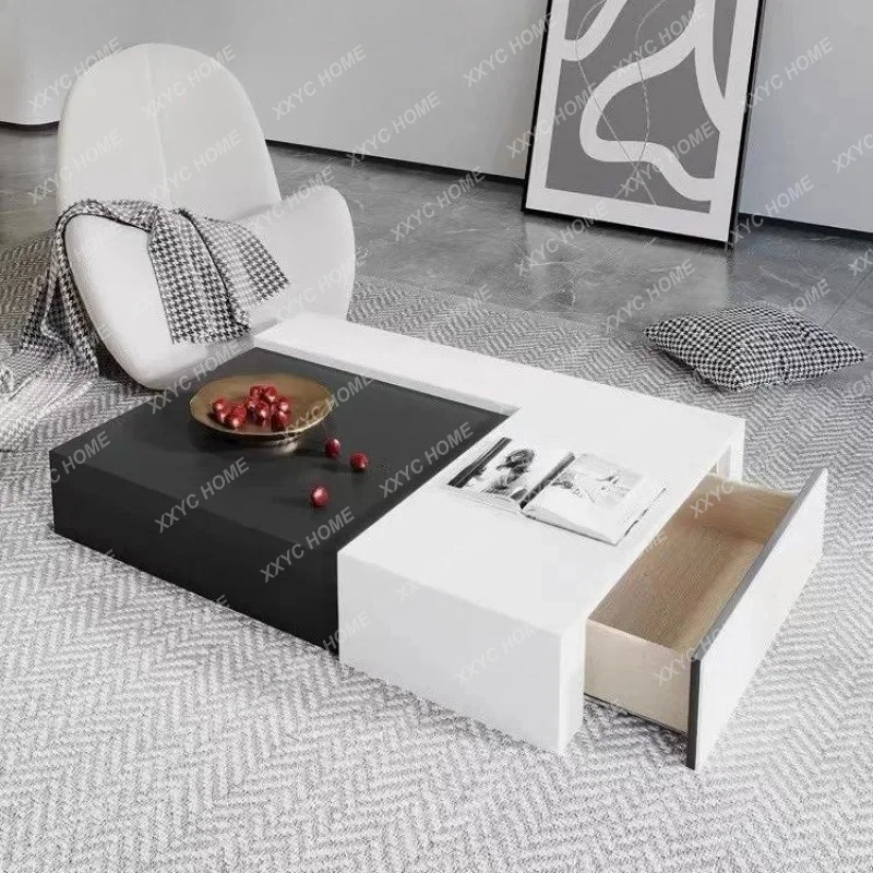 M Modern minimalist black and white rock slab combination coffee table simple size apartment living room coffee table
M Modern minimalist black and white rock slab combination coffee table simple size apartment living room coffee table