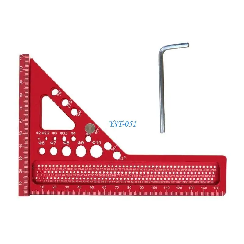 E15A Woodworking Square Protractor with Dowel Pin & Wrench 22.5-75 Degree Protractor
E15A Woodworking Square Protractor with Dowel Pin & Wrench 22.5-75 Degree Protractor