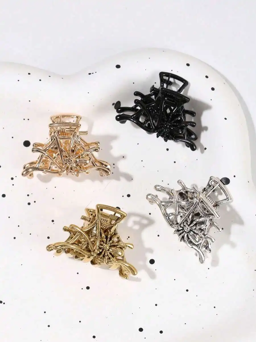 Elegant Metal Spider Hair Claw Clip Hollow Design Faux Pearl Pendant For Ponytail Party Festival
Elegant Metal Spider Hair Claw Clip Hollow Design Faux Pearl Pendant For Ponytail Party Festival