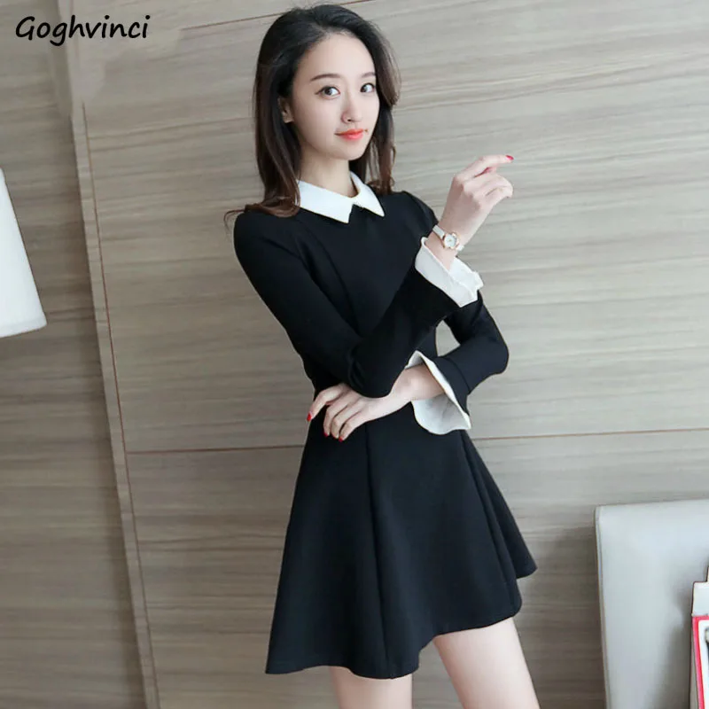 Long Sleeve Dress Women Notched Patchwork Pleated Casual Mini Dresses Loose Office Ladies Elegant Womens Trendy Slim Vestidoes
Long Sleeve Dress Women Notched Patchwork Pleated Casual Mini Dresses Loose Office Ladies Elegant Womens Trendy Slim Vestidoes