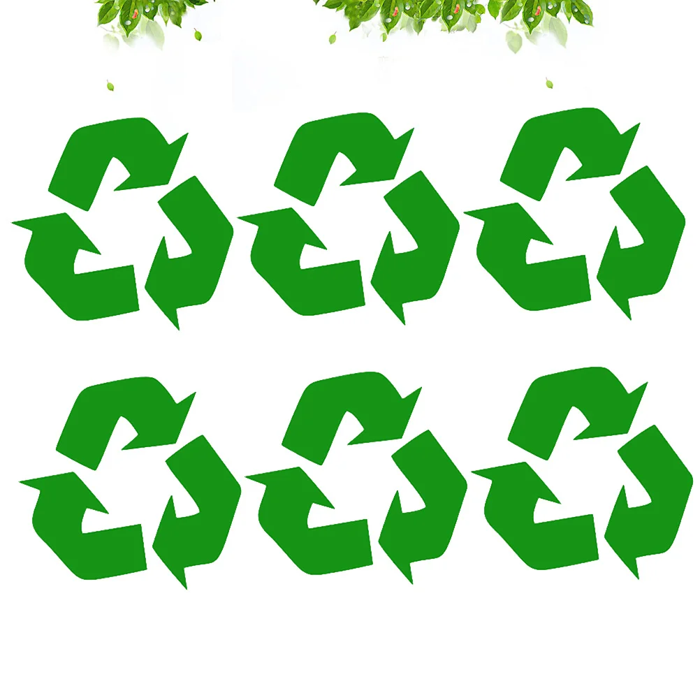 6pcs Recycle Symbol Sticker Green Vinyl Decal For Trash Bin Window Wall Door Car Container Self-Adhesive Recyclable Sign
6pcs Recycle Symbol Sticker Green Vinyl Decal For Trash Bin Window Wall Door Car Container Self-Adhesive Recyclable Sign