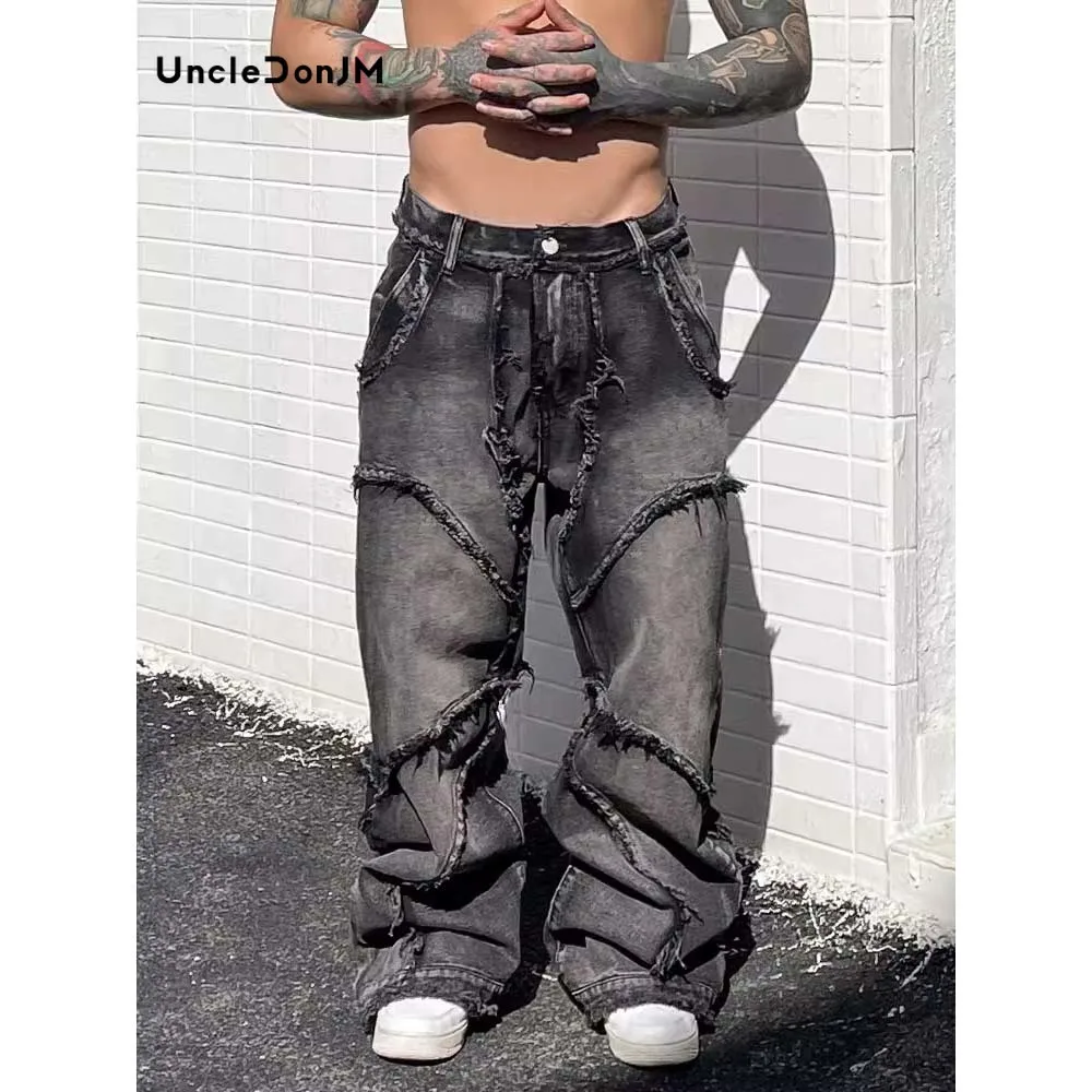 Black Spliced Y2k Men’s Jeans 2024 Streetwear Pants for Men Distressed Baggy Jeans
Black Spliced Y2k Men’s Jeans 2024 Streetwear Pants for Men Distressed Baggy Jeans