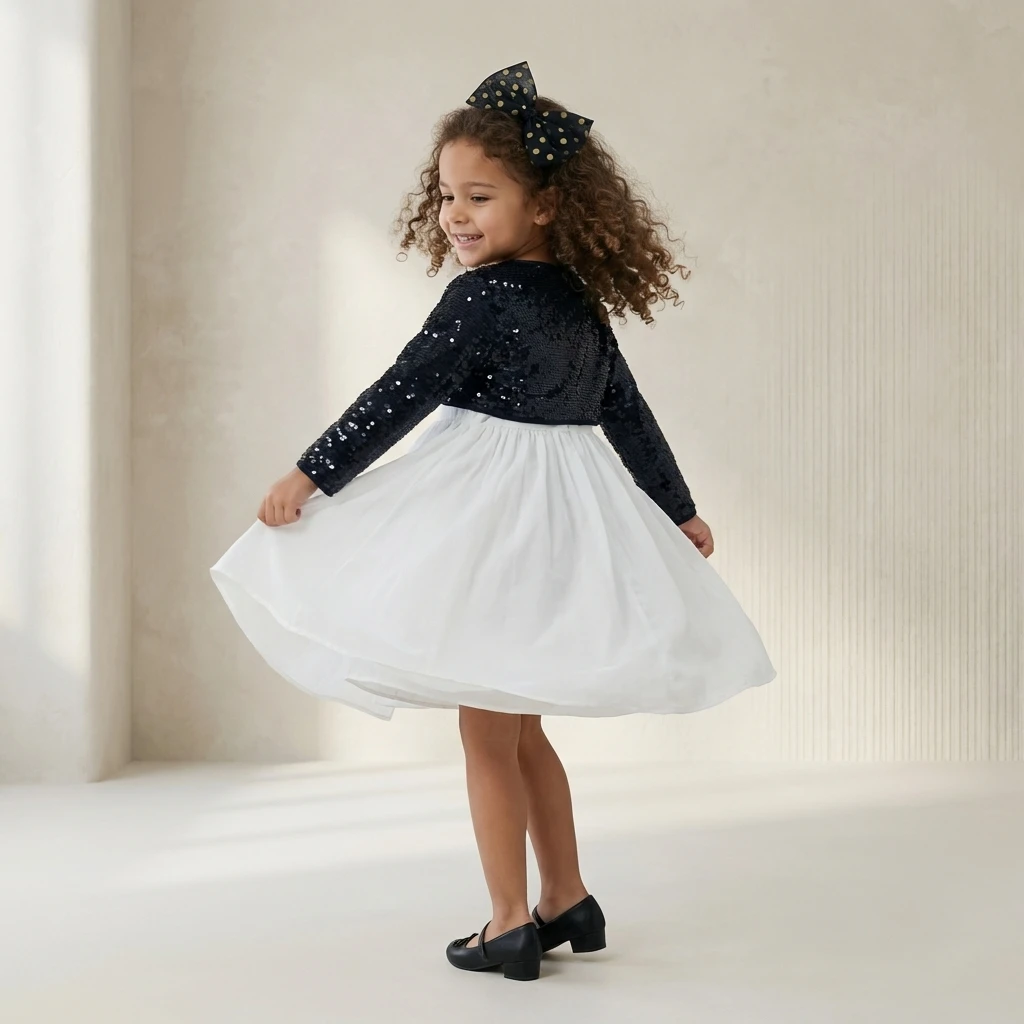 Seasonsea Girls Cardigan Sparkling Sequin with Big Polka Dot Bow Hair Accessory Kids Party Pageant Stage 110-150cm Outfit
Seasonsea Girls Cardigan Sparkling Sequin with Big Polka Dot Bow Hair Accessory Kids Party Pageant Stage 110-150cm Outfit