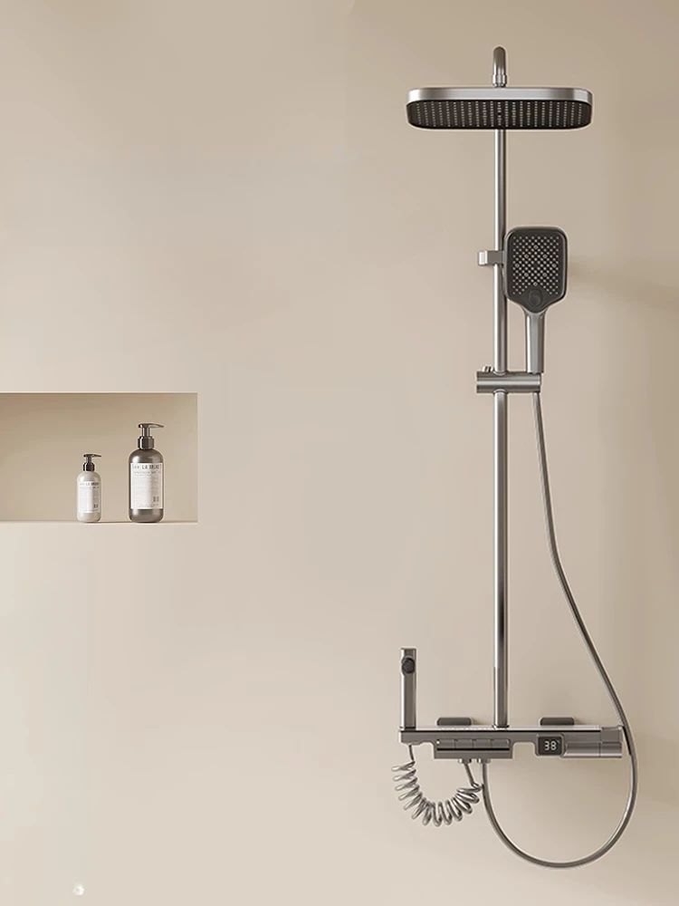 Household shower pressurized shower set Shower lifting constant temperature hot and cold
Household shower pressurized shower set Shower lifting constant temperature hot and cold