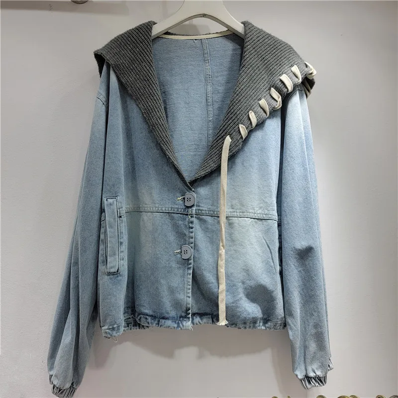 SuperAen Knitted Sailor Collar Patchwork Denim Jacket for Women's 2025 Autumn New Korean Style Casual Fashion Jackets
SuperAen Knitted Sailor Collar Patchwork Denim Jacket for Women's 2025 Autumn New Korean Style Casual Fashion Jackets
