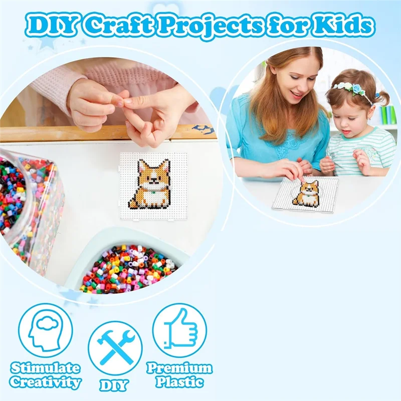 -A99Z Fuse Beads Boards Fuse Beads Pegboards Plastic Kits Square Clear Beads Pegboards For Gift DIY Craft Beads And Kids
-A99Z Fuse Beads Boards Fuse Beads Pegboards Plastic Kits Square Clear Beads Pegboards For Gift DIY Craft Beads And Kids