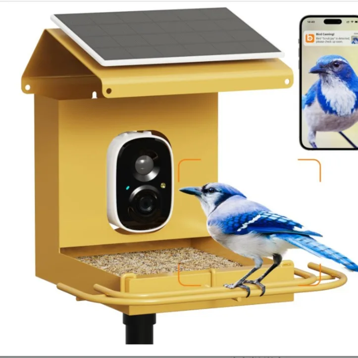 Intelligent bird feeder with camera Outdoor bird watching courtyard high definition identification Hummingbird feeder with lens
Intelligent bird feeder with camera Outdoor bird watching courtyard high definition identification Hummingbird feeder with lens