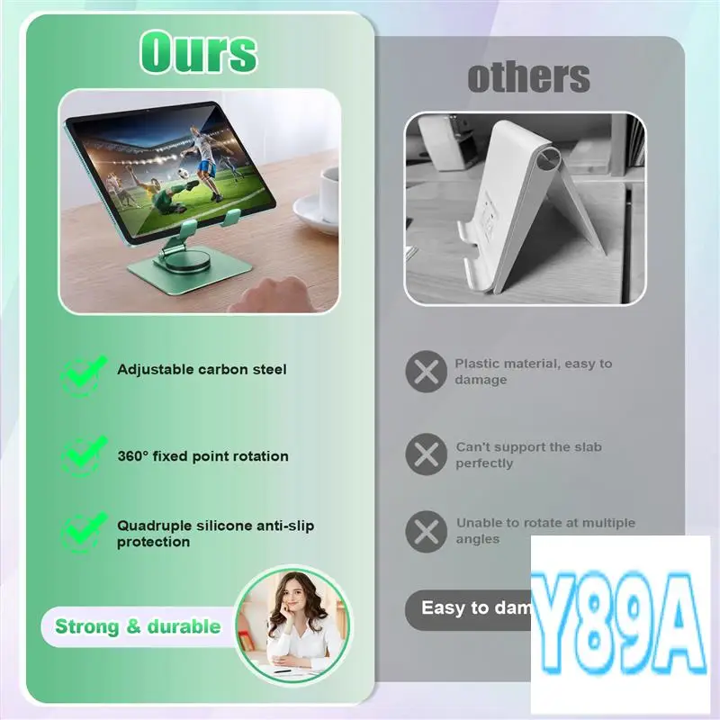 360° Rotating Tablet Stand Adjustable Portable Acrylic Desktop Stand For Tablets Up To 12.9 Inches B
360° Rotating Tablet Stand Adjustable Portable Acrylic Desktop Stand For Tablets Up To 12.9 Inches B