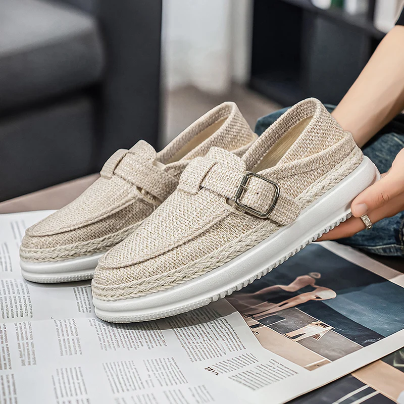 Men Straw Sole Dual-purpose Fisherman Shoes, Breathable Lightweight Slip-on Outdoor Casual Shoes
Men Straw Sole Dual-purpose Fisherman Shoes, Breathable Lightweight Slip-on Outdoor Casual Shoes