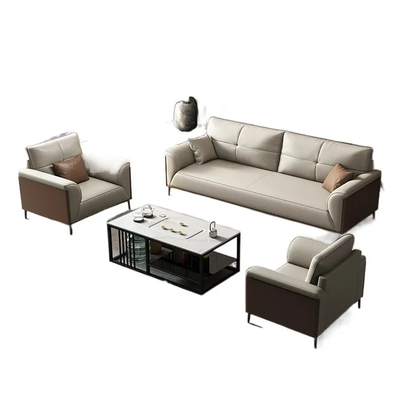 Office sofa coffee table combination set simple reception room casual guest three-person leather office leather sofa
Office sofa coffee table combination set simple reception room casual guest three-person leather office leather sofa