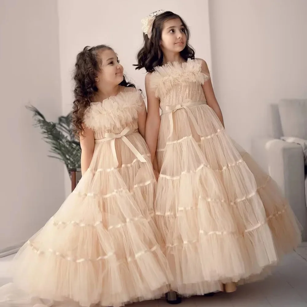 Champagne O-Neck A-Line Flower Girl Dress Princess Puff Cute Kid First Communion Birthday Party Gown Special Occasion Customized
Champagne O-Neck A-Line Flower Girl Dress Princess Puff Cute Kid First Communion Birthday Party Gown Special Occasion Customized