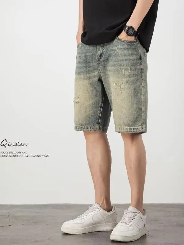 Рваные джинсовые лыжи, мужские летние повседневные винтажные свободные кроя, пять четвертей, со средней талией, прямые ноги, антибактериальные, несбываемые
Рваные джинсовые лыжи, мужские летние повседневные винтажные свободные кроя, пять четвертей, со средней талией, прямые ноги, антибактериальные, несбываемые