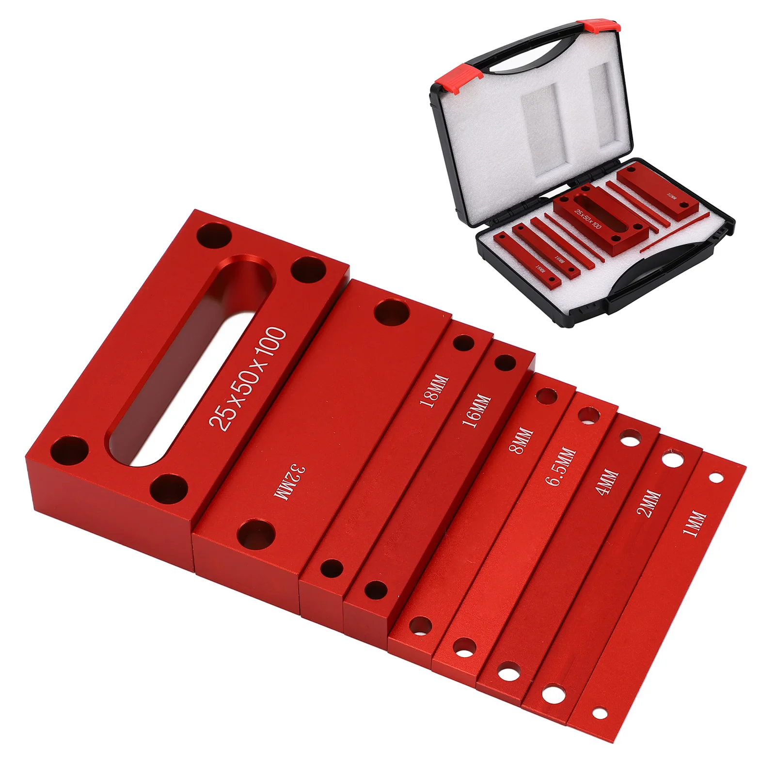 9PCS/Set Height Gauge Blocks Set Aluminum Alloy Woodworking Setup Bars Measuring Tools for Milling Machine Table Saw
9PCS/Set Height Gauge Blocks Set Aluminum Alloy Woodworking Setup Bars Measuring Tools for Milling Machine Table Saw