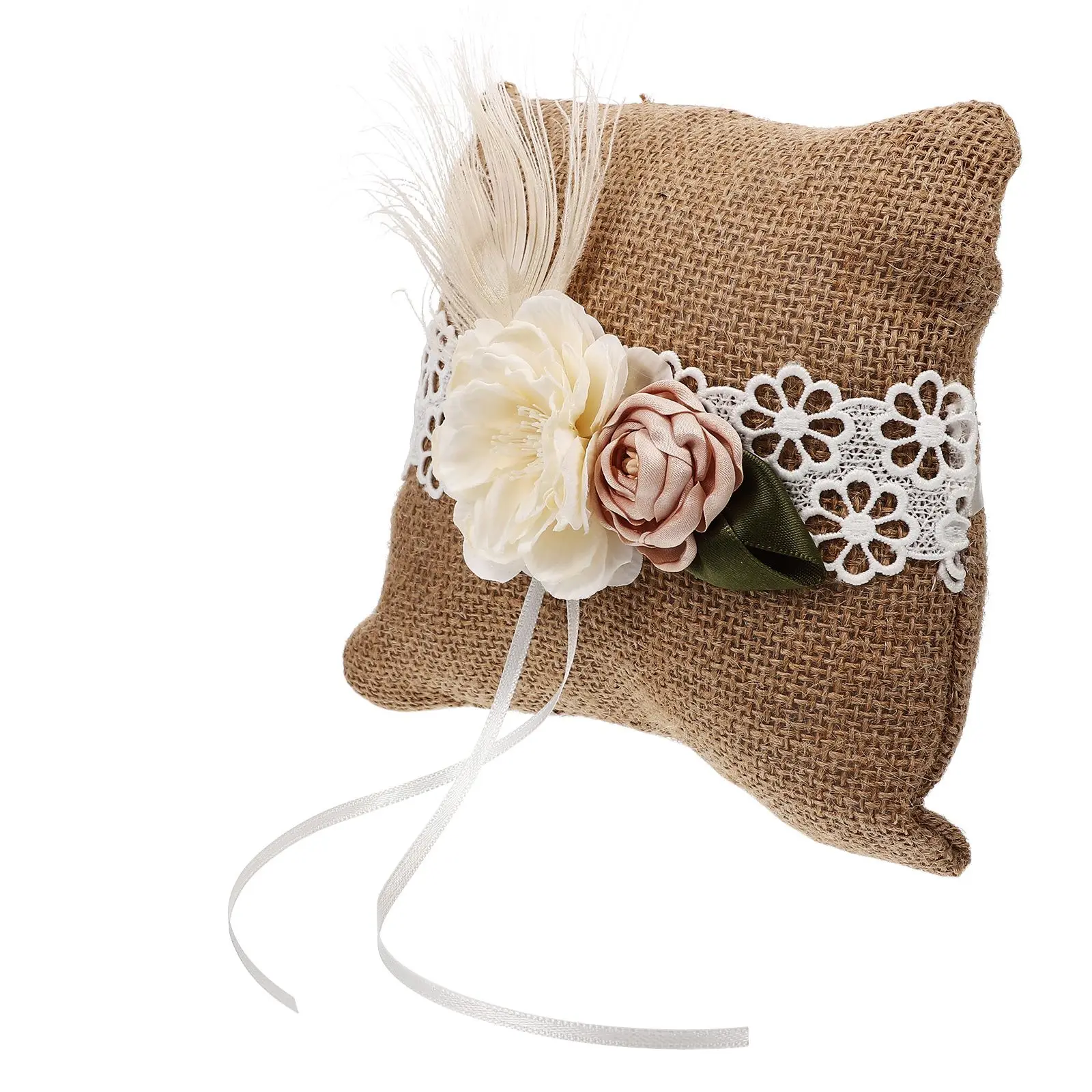 Retro Flower Ring Pillow Vintage Holder Linen Wedding Decor Rustic Cushion Store Rings Ceremony Bride Boho Elegant Lace Design
Retro Flower Ring Pillow Vintage Holder Linen Wedding Decor Rustic Cushion Store Rings Ceremony Bride Boho Elegant Lace Design