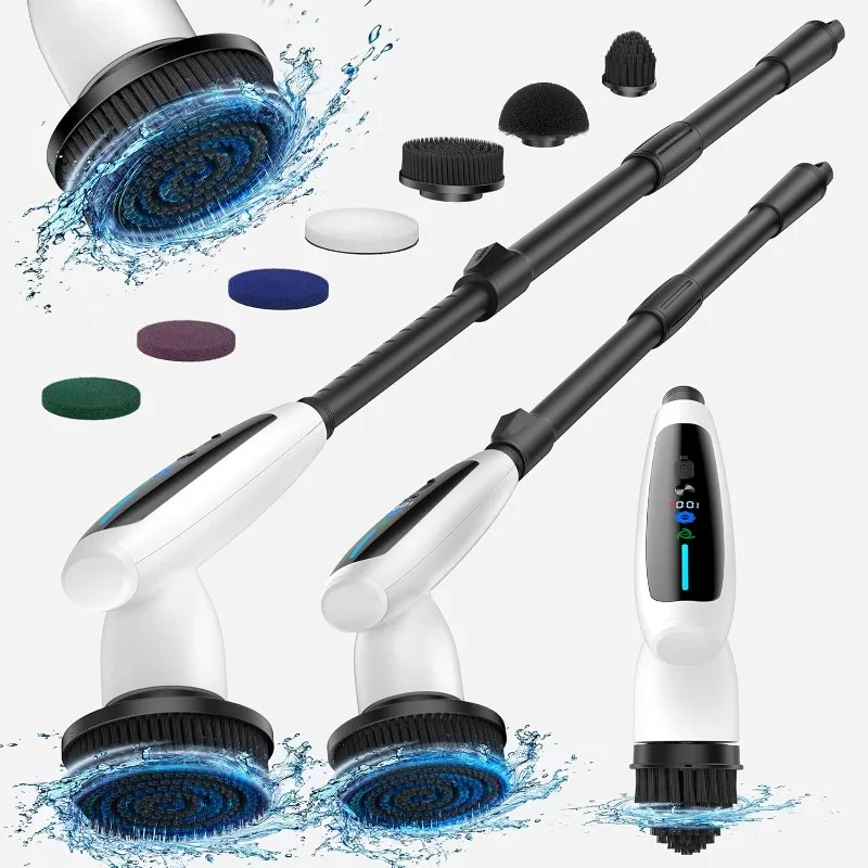 Electric Spin Scrubber: Cordless Cleaning Shower Brush, Bathroom Cleaner Brush with Adjustable Long Handle
Electric Spin Scrubber: Cordless Cleaning Shower Brush, Bathroom Cleaner Brush with Adjustable Long Handle