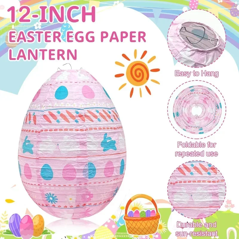 6Pcs Green Pink Chick Rabbit Egg-Shape Paper Lantern hanging Decor for Easter Themed Party Home Living Room Decorations Suuplies
6Pcs Green Pink Chick Rabbit Egg-Shape Paper Lantern hanging Decor for Easter Themed Party Home Living Room Decorations Suuplies