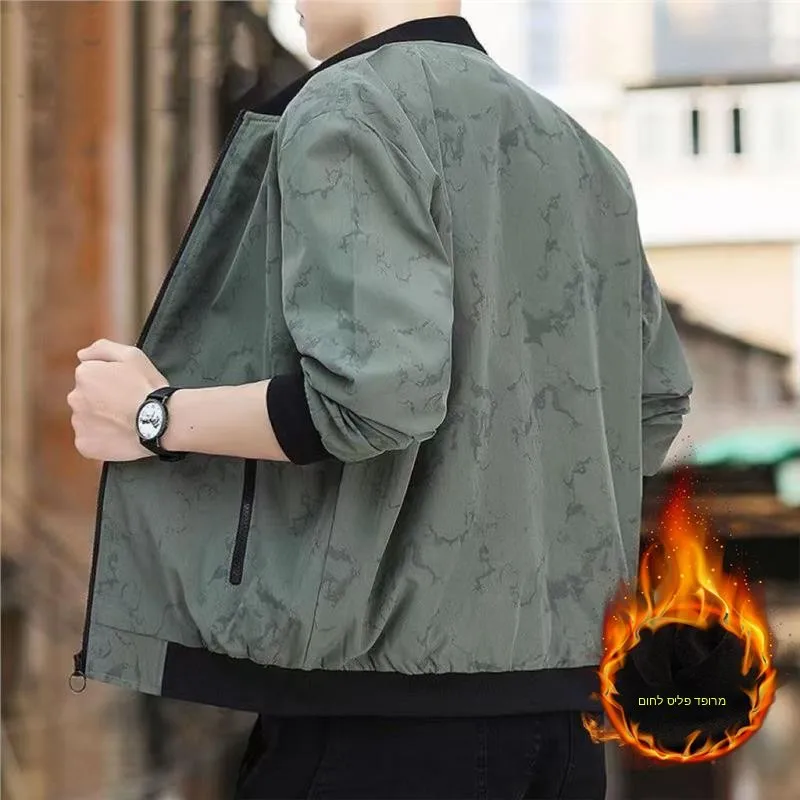 Men's Business Casual Camouflage Jacket Autumn Winter Fleece Lined Baseball Collar Workwear Warm Polyester Fiber Zipper Design
Men's Business Casual Camouflage Jacket Autumn Winter Fleece Lined Baseball Collar Workwear Warm Polyester Fiber Zipper Design