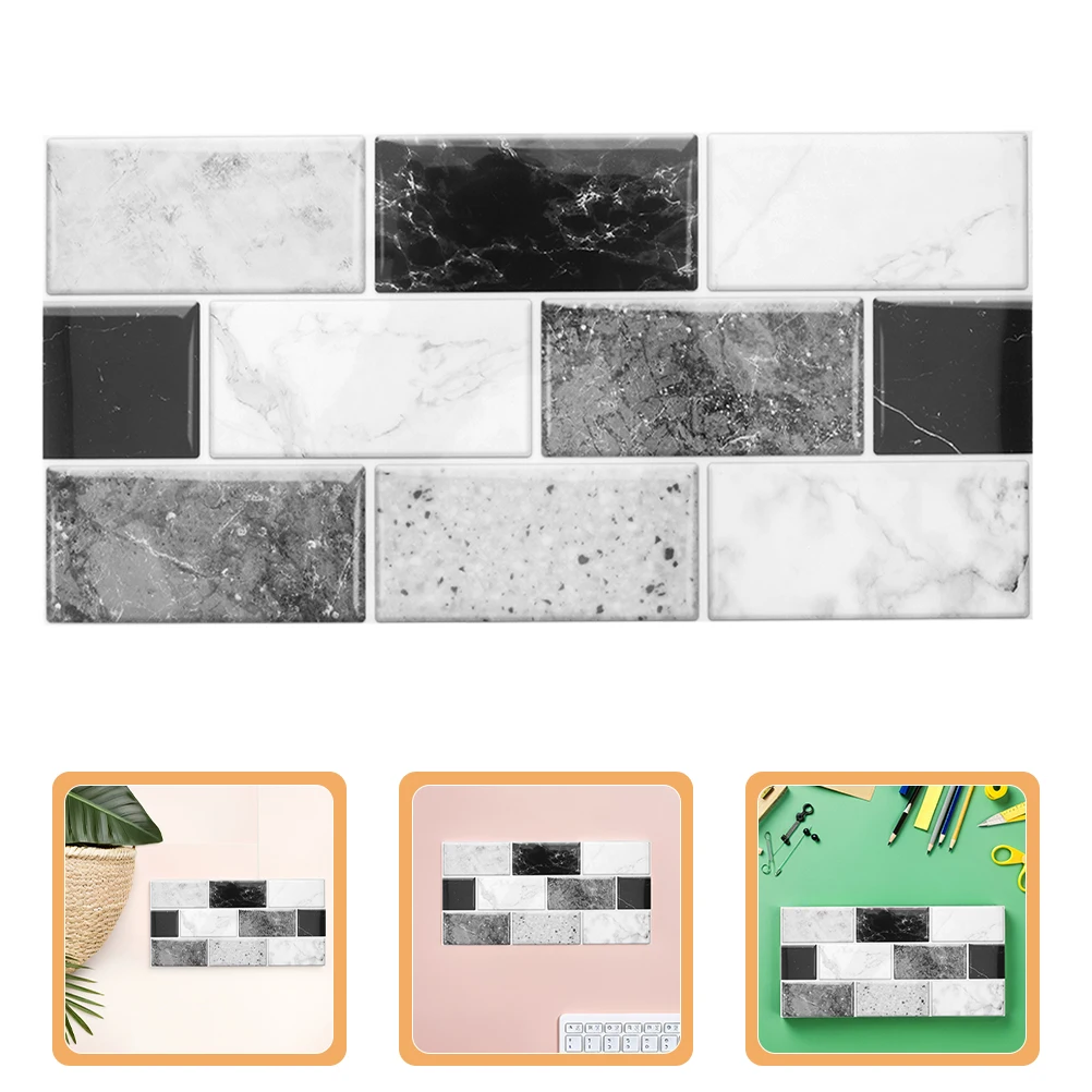 10 Sheet Tile Stickers Bathroom Wall Tiles Removable Peel and Decorative Backsplash
10 Sheet Tile Stickers Bathroom Wall Tiles Removable Peel and Decorative Backsplash