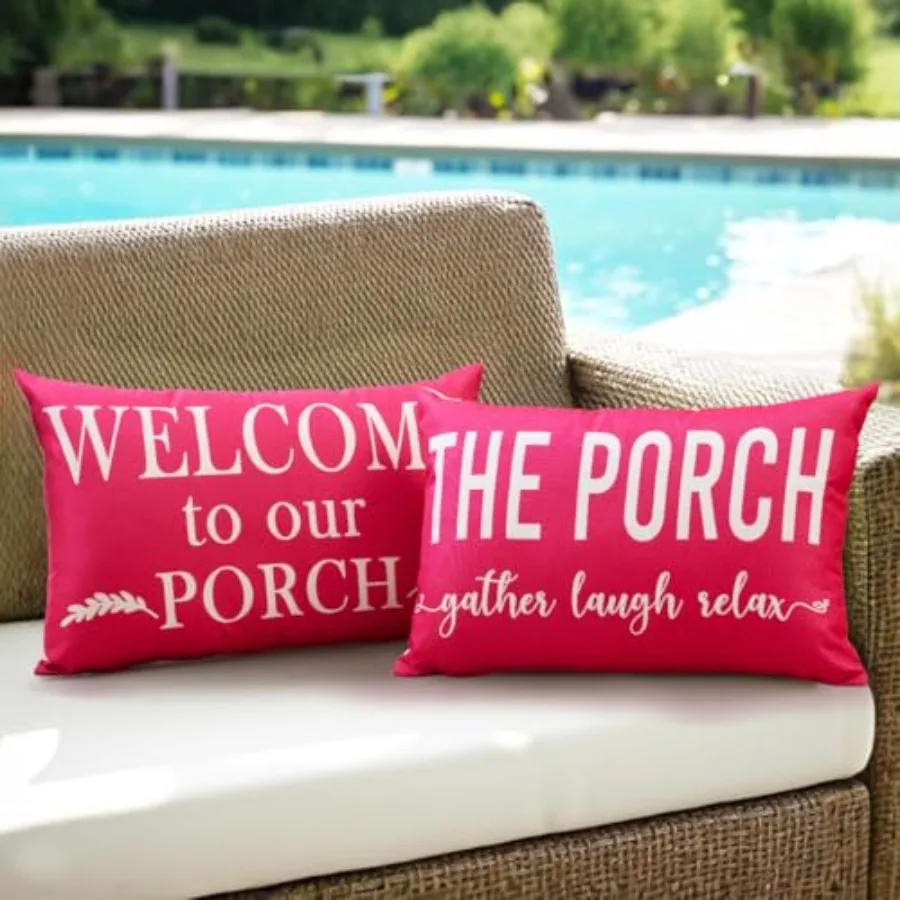 Hot Welcome to Our Porch Lumbar 12x20, Waterproof and Sunproof Set of 2, Cute Decorative Outdoor Pillow Covers for Front and Ba
Hot Welcome to Our Porch Lumbar 12x20, Waterproof and Sunproof Set of 2, Cute Decorative Outdoor Pillow Covers for Front and Ba