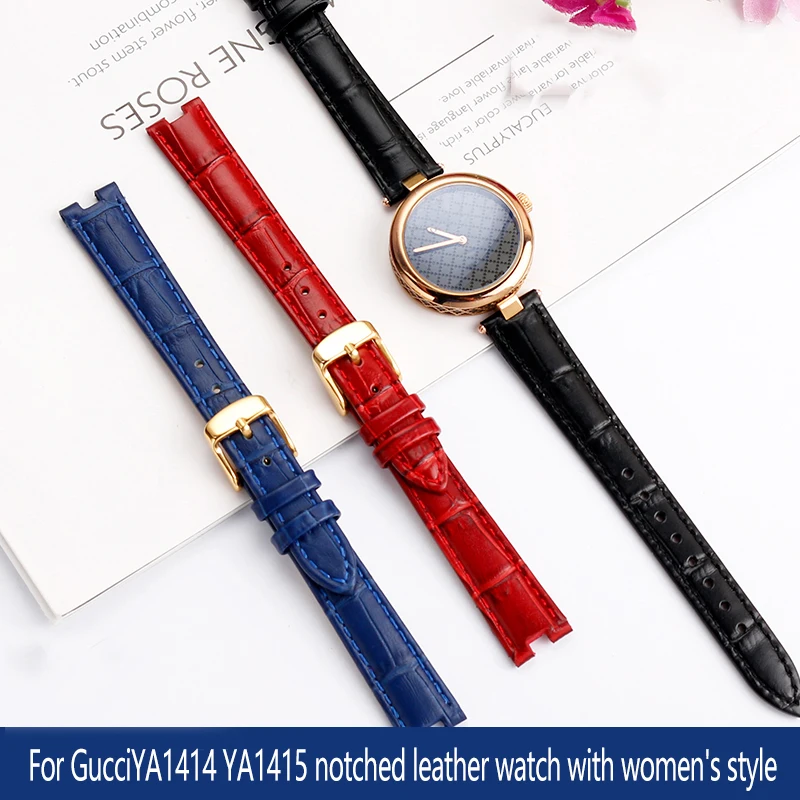 For Gucci YA1414 YA1415 GC Bracelet Notched High-quality Leather Watchband For Women's 12*5MM 14*5MM Waterproof Soft Watch Strap
For Gucci YA1414 YA1415 GC Bracelet Notched High-quality Leather Watchband For Women's 12*5MM 14*5MM Waterproof Soft Watch Strap