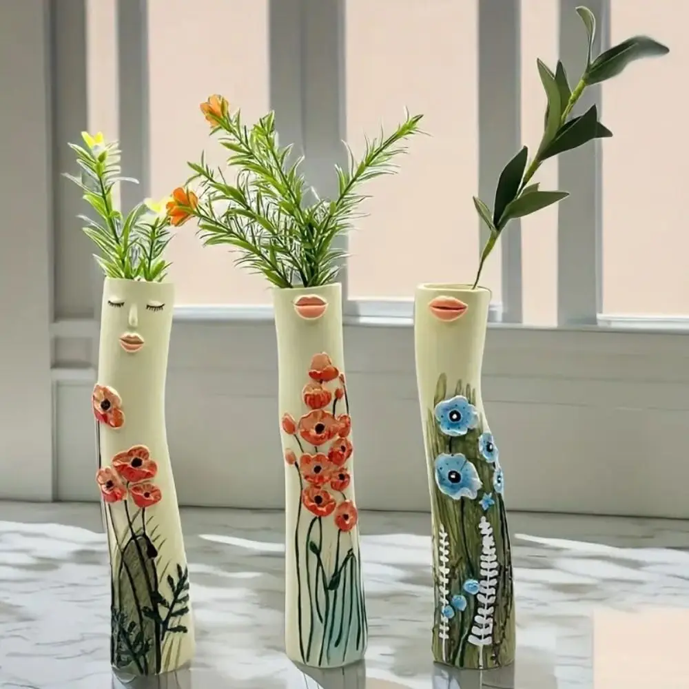 Cute Bohemian Face Vase Romantic Hand-painted Boho Flower Plant Holder Handmade Resin Craft Girls Face Vase Bathroom Home
Cute Bohemian Face Vase Romantic Hand-painted Boho Flower Plant Holder Handmade Resin Craft Girls Face Vase Bathroom Home