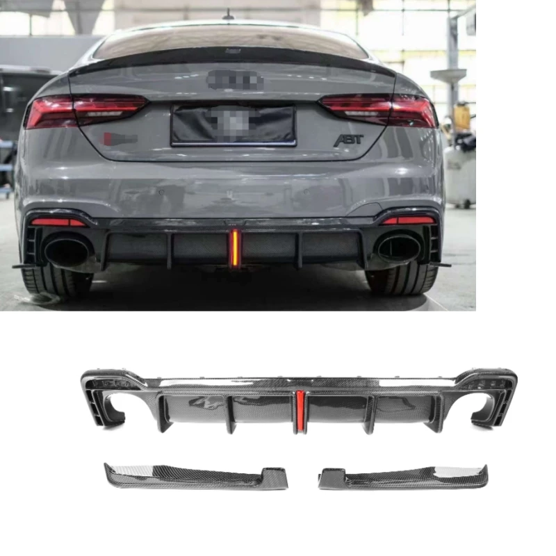 NEW High Quality Real Carbon Fiber K Style Diffuser With LED Light Splitters Canards for audi RS5 Sedan 2021-2022
NEW High Quality Real Carbon Fiber K Style Diffuser With LED Light Splitters Canards for audi RS5 Sedan 2021-2022
