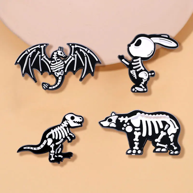 Halloween Skull Dinosaur Rabbit Bear Metal Brooch Cartoon Animal Badge Pin for DIY Clothing Bags Hat Scarf Decoration Accessory
Halloween Skull Dinosaur Rabbit Bear Metal Brooch Cartoon Animal Badge Pin for DIY Clothing Bags Hat Scarf Decoration Accessory