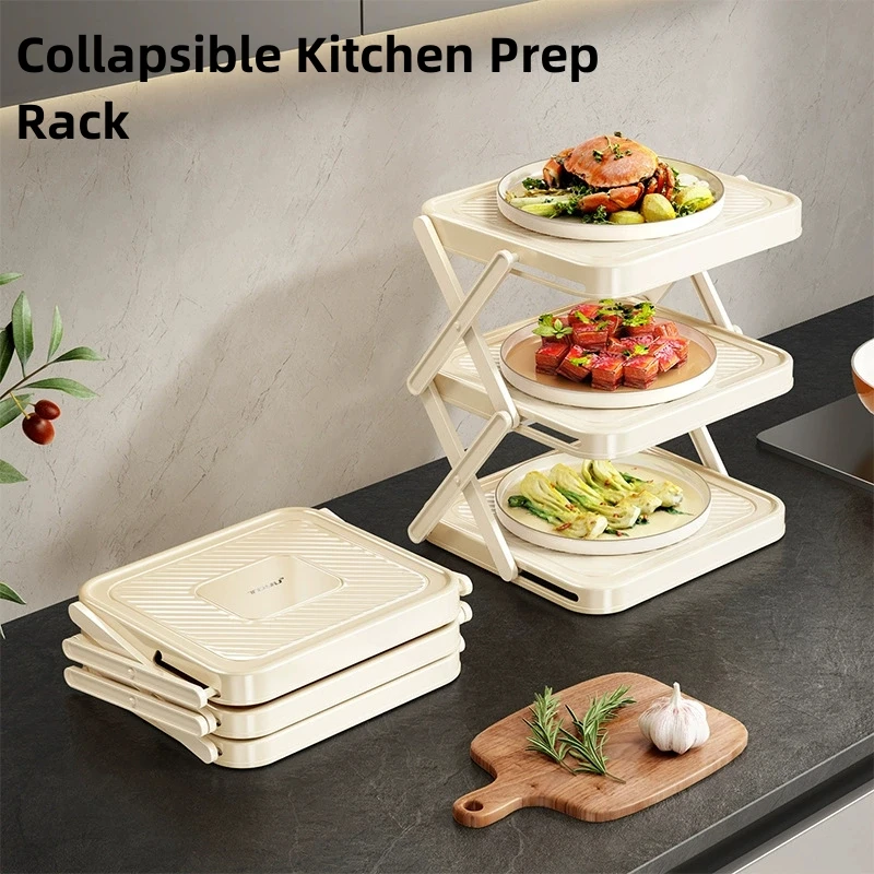 Kitchen preparation shelf, foldable multi-layer countertop,side dish tray,multifunctional storage tool, hot pot ingredient shelf
Kitchen preparation shelf, foldable multi-layer countertop,side dish tray,multifunctional storage tool, hot pot ingredient shelf