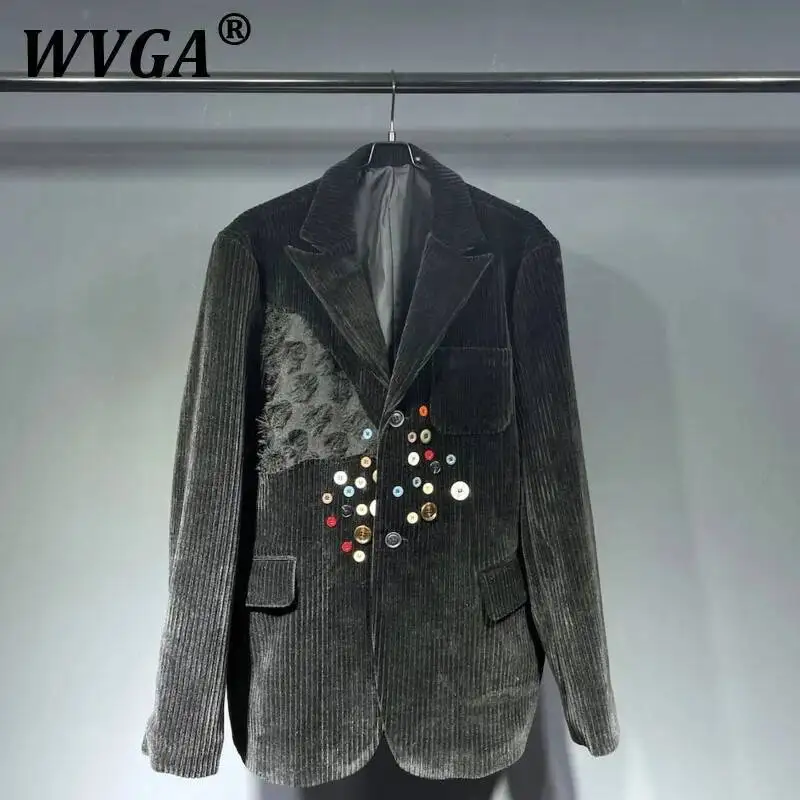 WVGA Autumn Winter New Men's Tide Darkwear Corduroy Patchwork Button Design Trendy Blazer Niche Casual Suit-Coats Ins Y2K W9564
WVGA Autumn Winter New Men's Tide Darkwear Corduroy Patchwork Button Design Trendy Blazer Niche Casual Suit-Coats Ins Y2K W9564