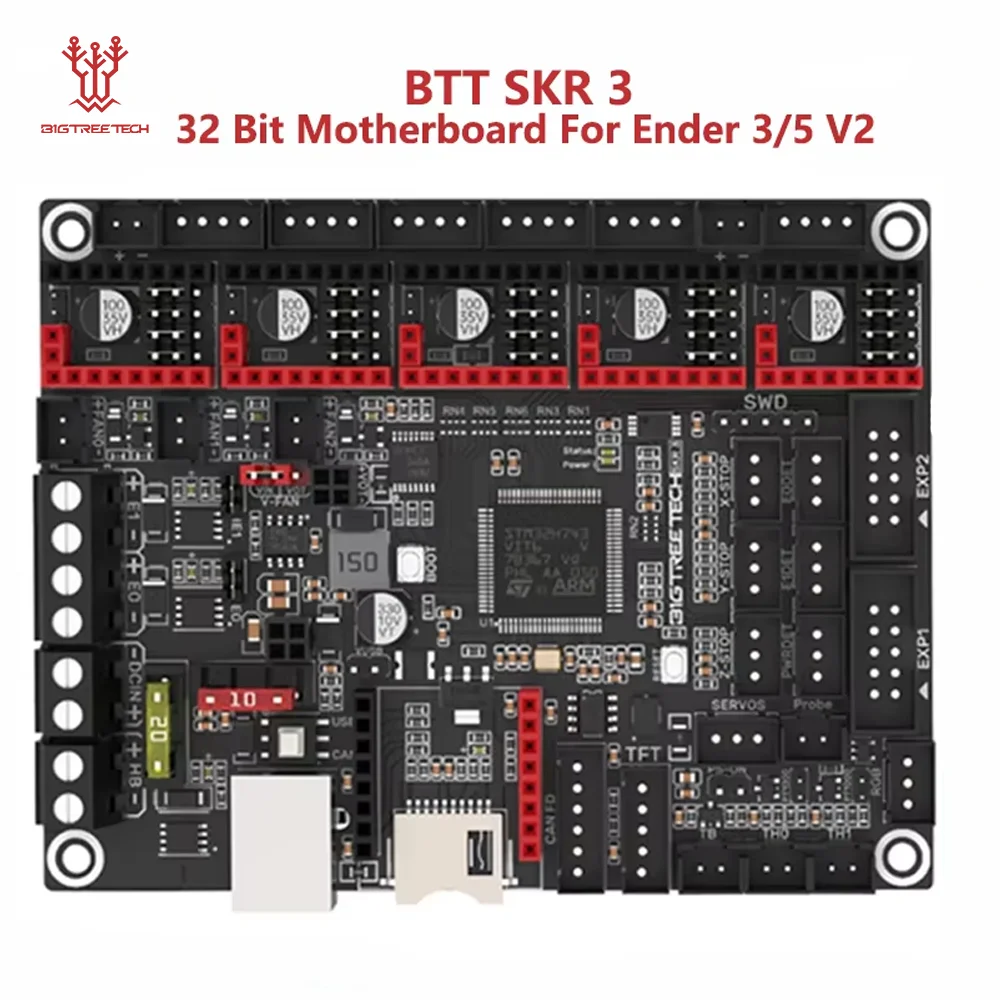 BIGTREETECH BTT SKR 3 32 Bit Motherboard Upgrade SKR 2 SKR V1.4 TURBO 3D Printer Parts EZTMC5160 EZTMC2209 For Ender 3/5 V2
BIGTREETECH BTT SKR 3 32 Bit Motherboard Upgrade SKR 2 SKR V1.4 TURBO 3D Printer Parts EZTMC5160 EZTMC2209 For Ender 3/5 V2
