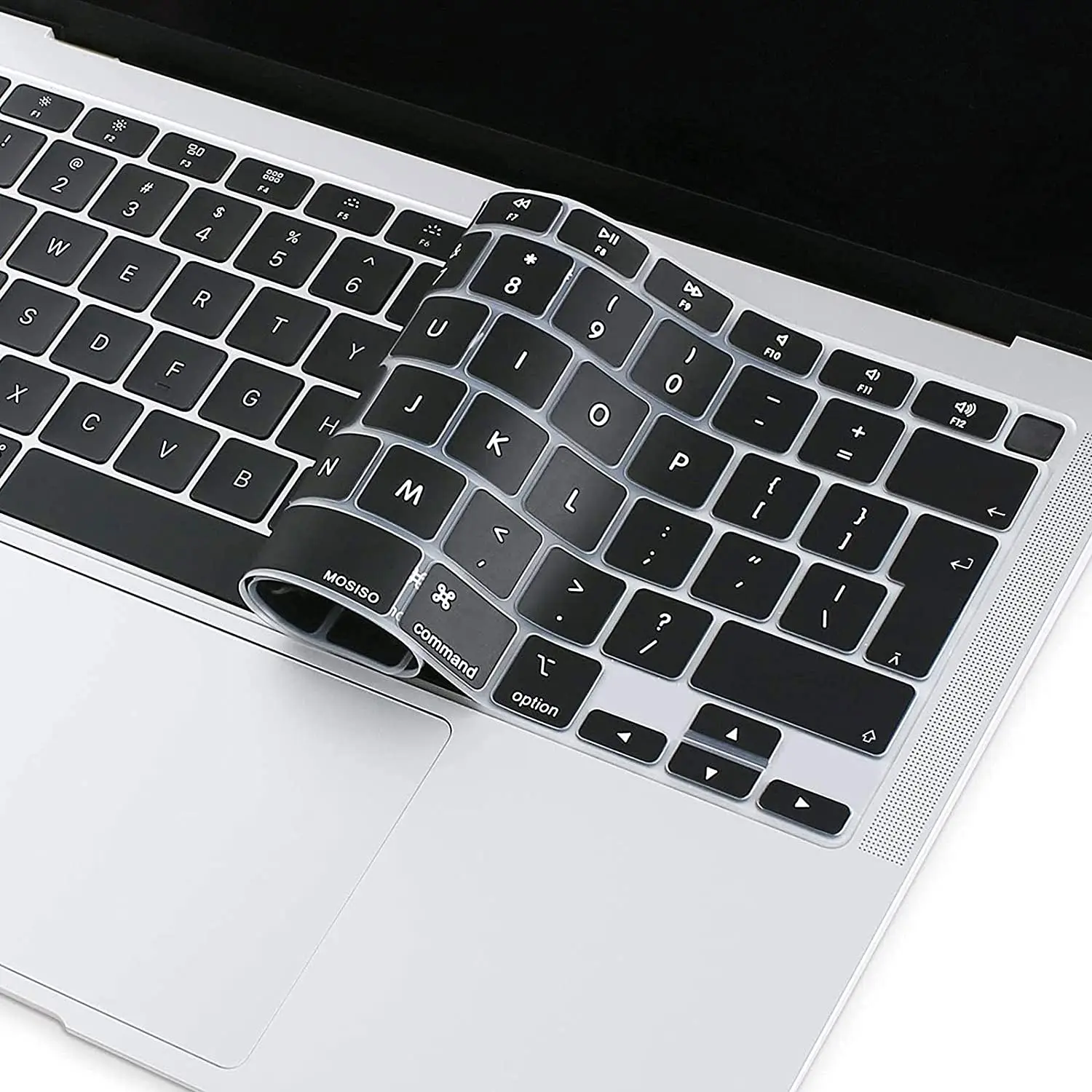 Keyboard Cover For MacBook Air 13 inch 2022 2021 M1 A2337 Retina Display Touch ID Waterproof Protective Silicone Skin, Black
Keyboard Cover For MacBook Air 13 inch 2022 2021 M1 A2337 Retina Display Touch ID Waterproof Protective Silicone Skin, Black