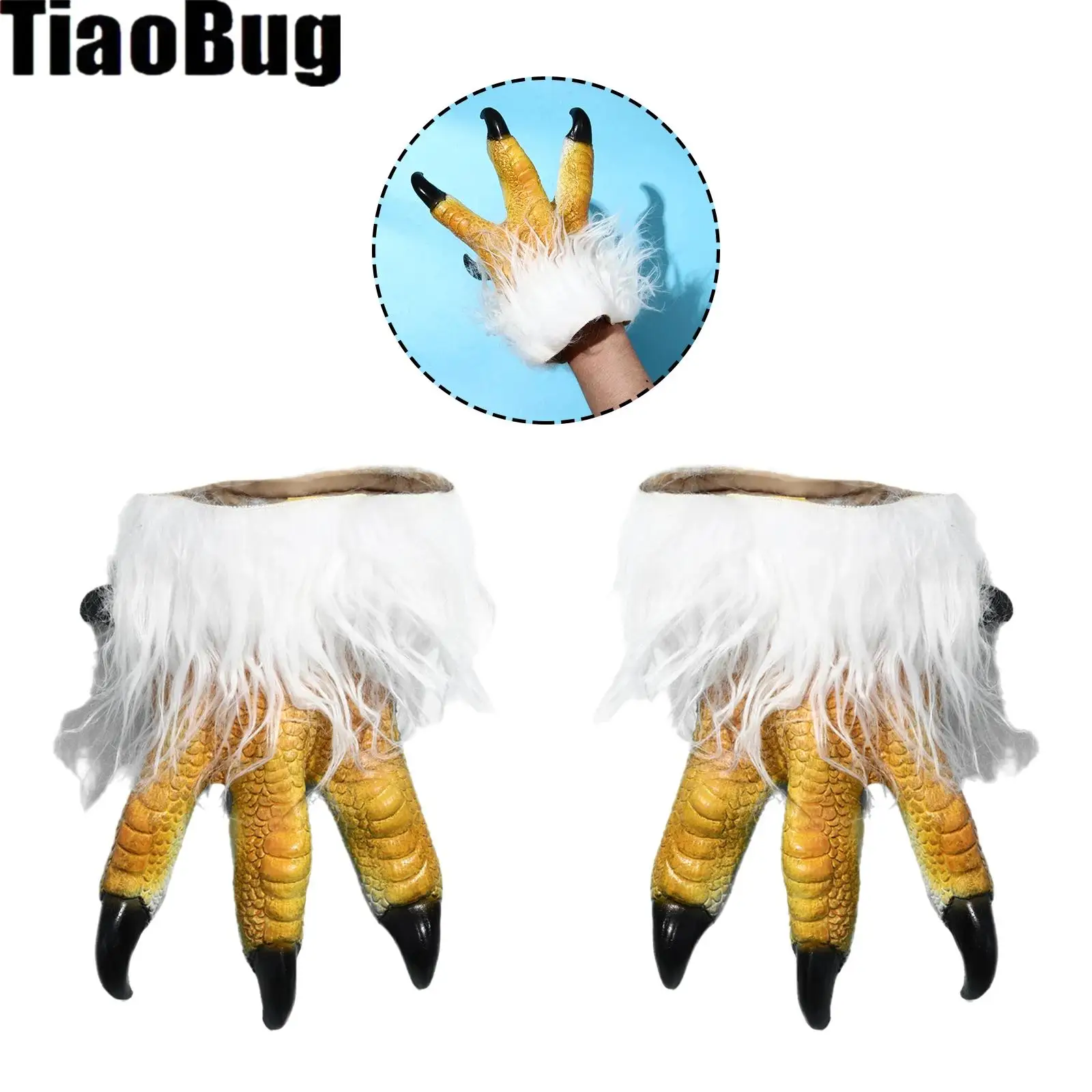 Eagle Claw Faux Feather Gloves Set with Fingers Bird Foot Funny Animal Hands Gloves for Halloween Carnival Costume Party
Eagle Claw Faux Feather Gloves Set with Fingers Bird Foot Funny Animal Hands Gloves for Halloween Carnival Costume Party