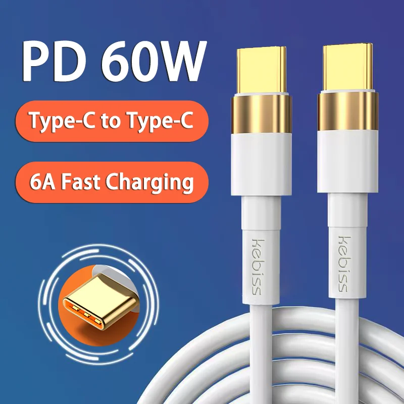 PD 60W Fast Charging Cables USB C To Type C Cable For Samsung Xiaomi Redmi POCO Huawei Honor MateBook Charger Type-C Cable
PD 60W Fast Charging Cables USB C To Type C Cable For Samsung Xiaomi Redmi POCO Huawei Honor MateBook Charger Type-C Cable