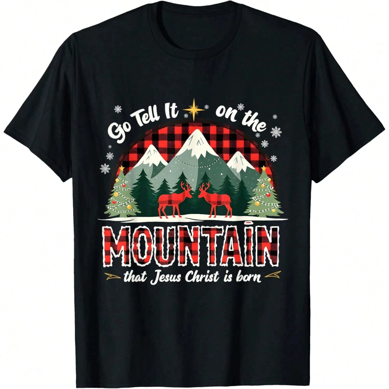 Go Tell It On The Mountain Xmas That Jesus Christ Is Born Men's Summer Casual T-Shirt Old Fashioned Christmas Spirit Men's
Go Tell It On The Mountain Xmas That Jesus Christ Is Born Men's Summer Casual T-Shirt Old Fashioned Christmas Spirit Men's
