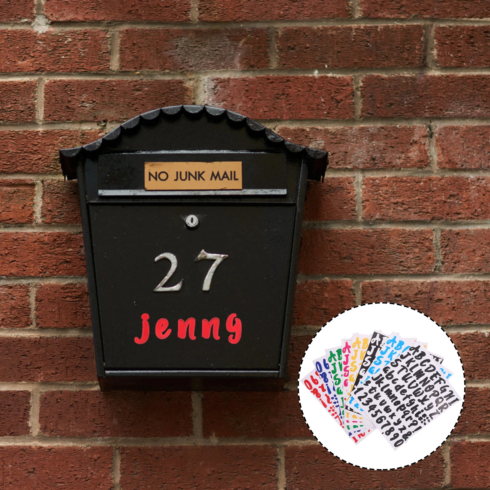 8 Sheets Colored Alphabet Stickers Self adhesive PVC Material Waterproof Mailbox Letters Doorplate Decals Lightweight Portable
8 Sheets Colored Alphabet Stickers Self adhesive PVC Material Waterproof Mailbox Letters Doorplate Decals Lightweight Portable