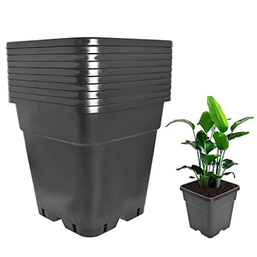 Plant Pots Flower Pot 10-Pack Planter Nursery Pot Garden Seedling Planters Containers Plastic Injection Molded Pots with Draina
Plant Pots Flower Pot 10-Pack Planter Nursery Pot Garden Seedling Planters Containers Plastic Injection Molded Pots with Draina