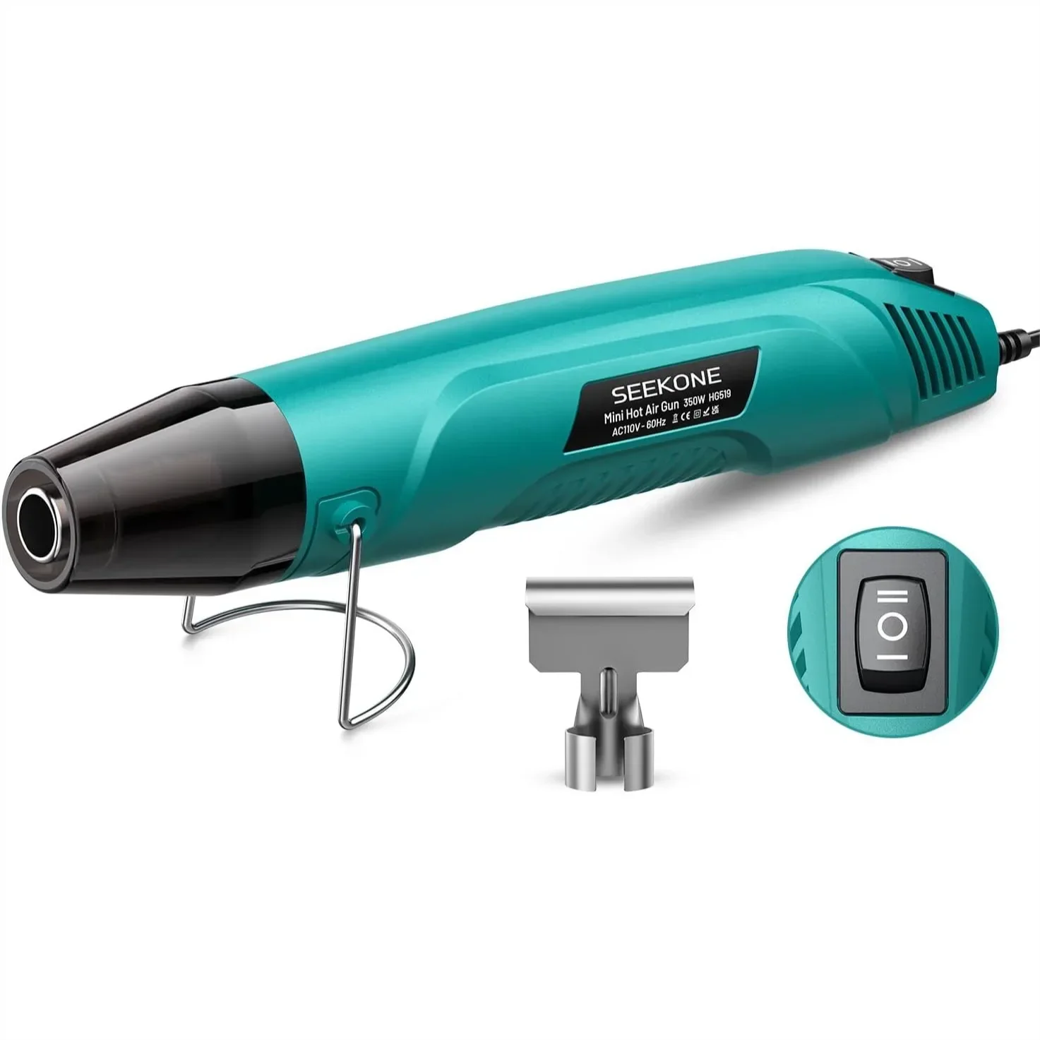 Mini Heat Gun 350W Dual Temp 500°F & 842°F For Heat Shrink Tubes 3D Printing Crafts
Mini Heat Gun 350W Dual Temp 500°F & 842°F For Heat Shrink Tubes 3D Printing Crafts