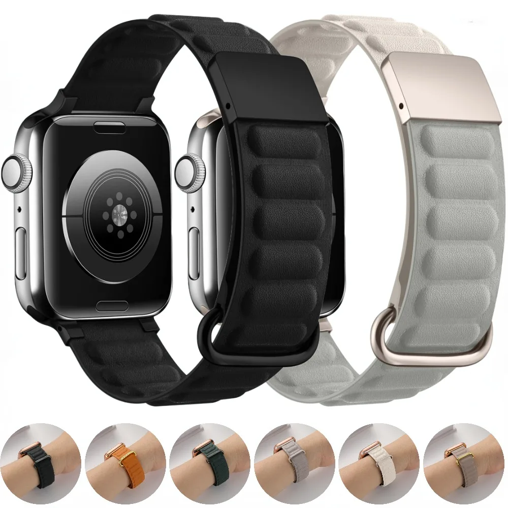 Leather Magnetic Strap for Apple Watch Band 45mm 41mm 40 44mm 46mm 42mm 49mm Bracelet Loop Band iWatch Series Ultra 9 8 7 6 5 SE
Leather Magnetic Strap for Apple Watch Band 45mm 41mm 40 44mm 46mm 42mm 49mm Bracelet Loop Band iWatch Series Ultra 9 8 7 6 5 SE