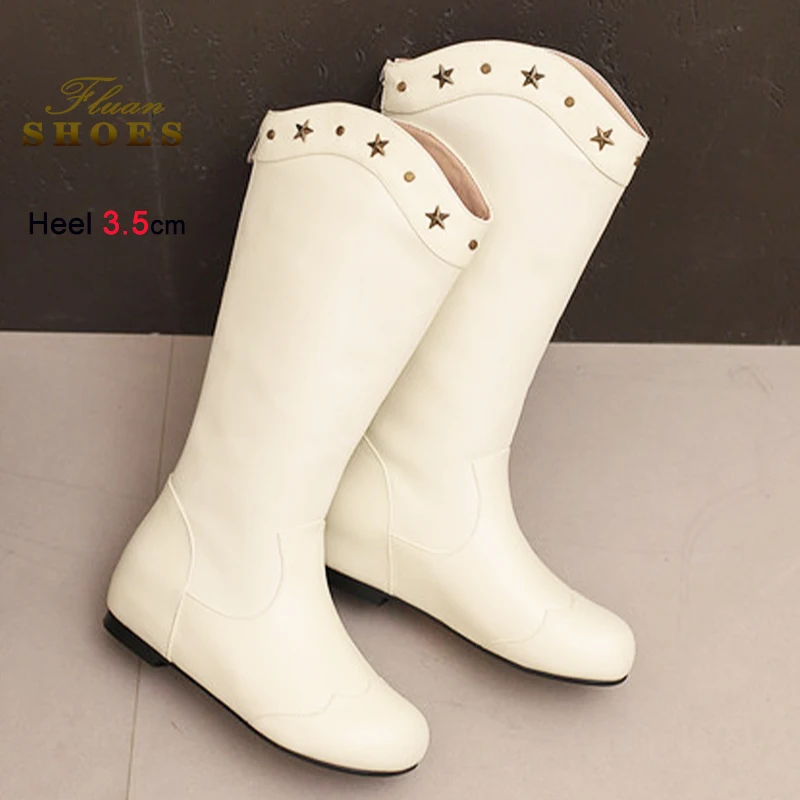 2025 New Winter White Women's Knight Boots Pointed Toe Fashion Mid-Calf Boots Internally Raised Sloping Heels 3.5cm Long Boots
2025 New Winter White Women's Knight Boots Pointed Toe Fashion Mid-Calf Boots Internally Raised Sloping Heels 3.5cm Long Boots