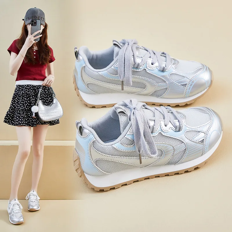 Весенние студенческие дышащие кроссовки Orbit с металлической резиновой сеткой, повседневная модная обувь для путешествий, спортивная прогулочная обувь для девочек, уличная обувь
Весенние студенческие дышащие кроссовки Orbit с металлической резиновой сеткой, повседневная модная обувь для путешествий, спортивная прогулочная обувь для девочек, уличная обувь