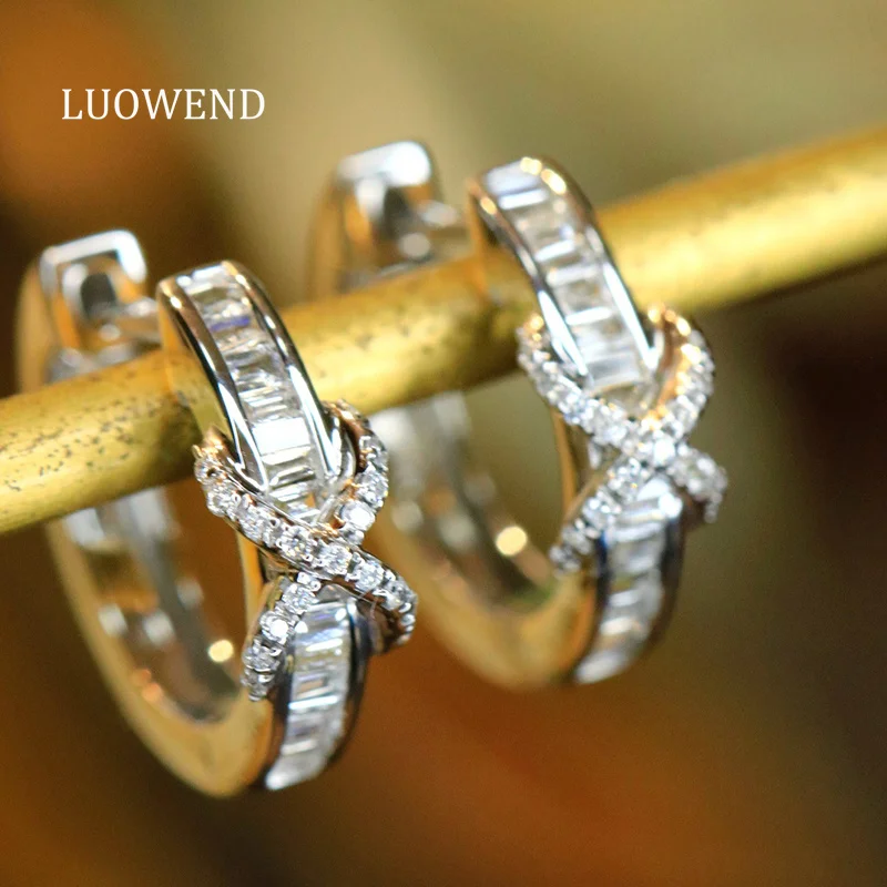LUOWEND 100% 18K White/Yellow Gold Earrings Elegant Romantic Style Real Natural Diamond Hoop Earrings for Women Fine Jewelry
LUOWEND 100% 18K White/Yellow Gold Earrings Elegant Romantic Style Real Natural Diamond Hoop Earrings for Women Fine Jewelry